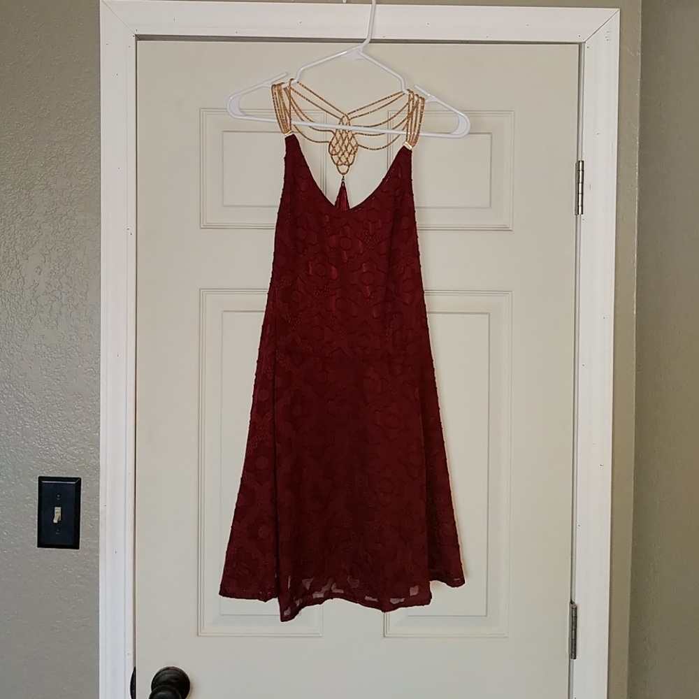 Wine Mini Dress